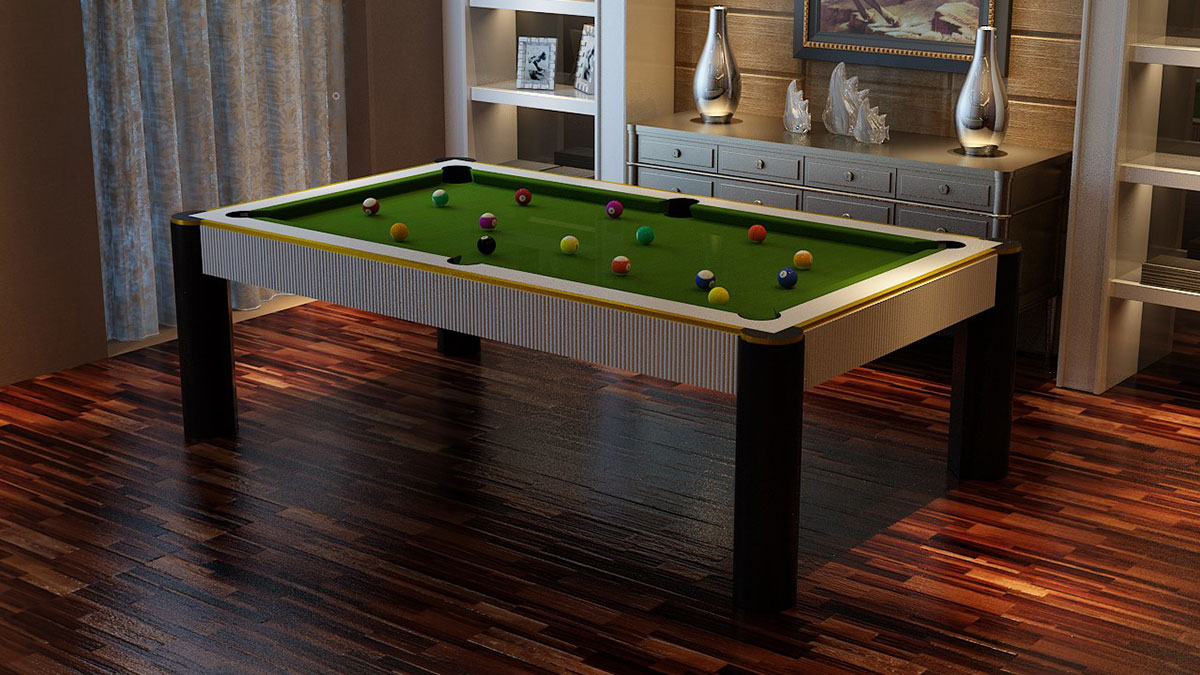 Madrid Pool Table with cylinder solid legs