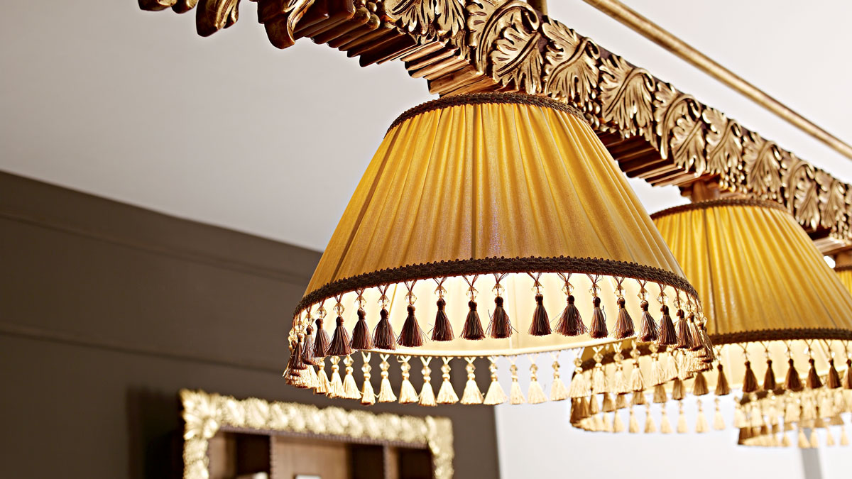 Olga Luxury Billiard Table Chandelier with gold decorations