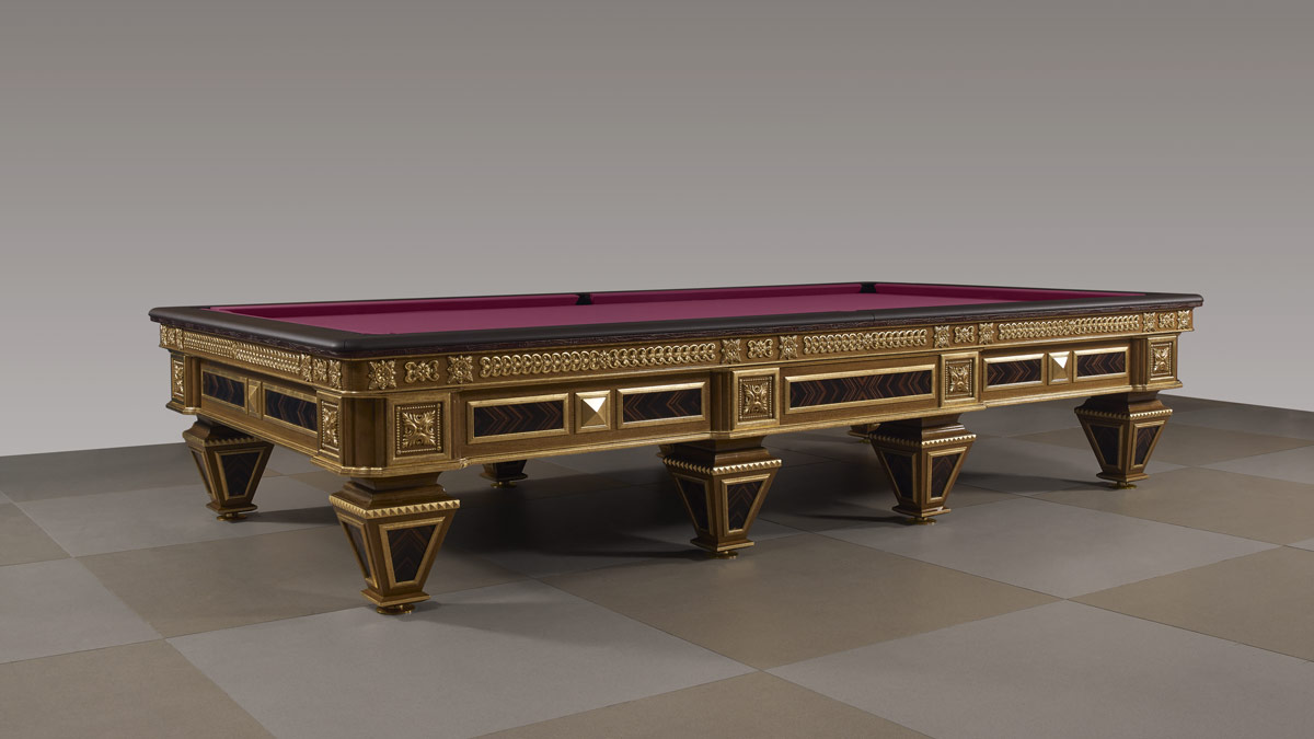 Zeus Luxury Billiard Table with pink cloth