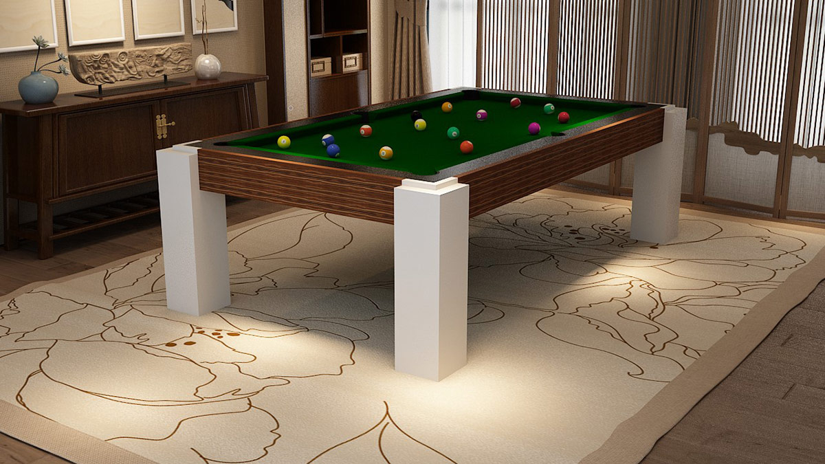 Monaco Pool Table with solid wood legs