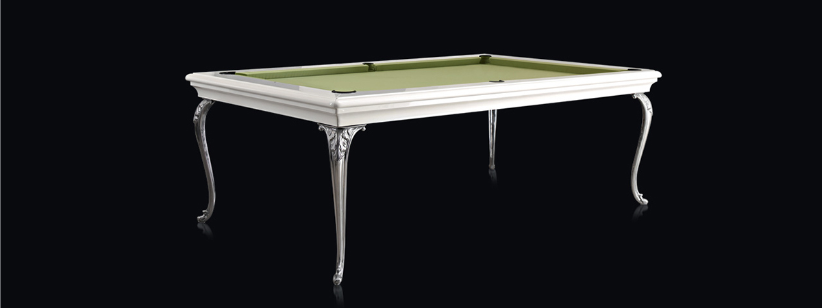 Doris Luxury Pool Dining Table with metal legs